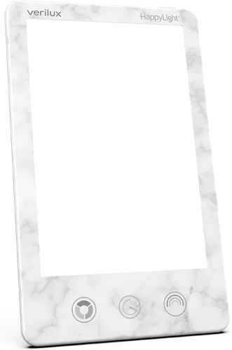 Vista 7 de Verilux HappyLight Luxe - Lámpara de terapia de luz con 10,000 Lux, sin UV, luz blanca brillante LED con brillo ajustable, color, temporizador