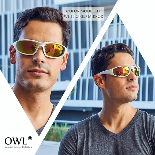 Vista 6 de OWL - Gafas de espuma acolchada para motocicleta, lente transparente