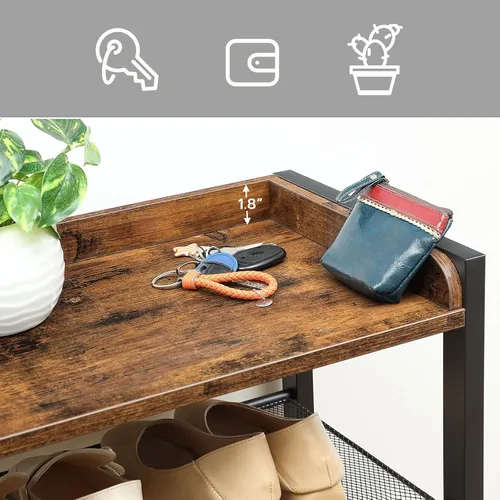 Vista 6 de HOOBRO Zapatero de 8 niveles, almacenamiento de zapatos de gran capacidad para 14 a 16 pares, estante de zapatos de metal resistente para entrada