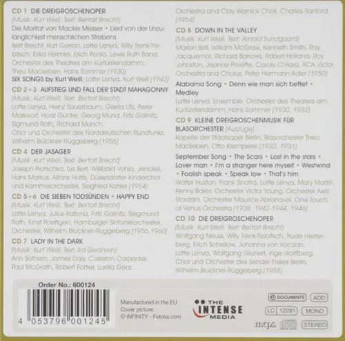 Vista 2 de The Complete Recordings of Bert Brecht & Kurt Weill