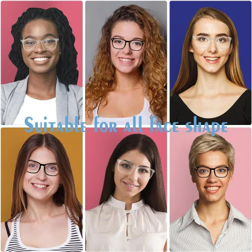 Vista 5 de Gafas con filtro de luz azul, paquete de 2 lentes de luz azul para hombre, anteojos de luz azul para mujer, anteojos con luz azul para fatiga ocular