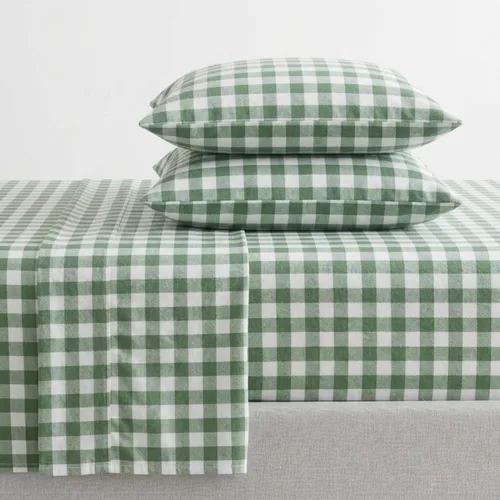 Vista 35 de Martha Stewart - Juego de sábanas tamaño individual con sábana bajera y funda de almohada, ropa de cama de percal de algodón con una sensación