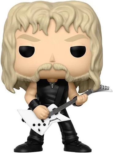 Vista 2 de Funko James Hetfield Pop! Rocks x Metallica - Figura de vinilo + 1 paquete de tarjetas coleccionables con temática musical (13806)