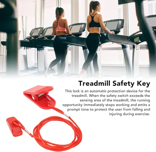 Vista 3 de Llave de seguridad para cinta de correr, 2 unidades, cinta de correr universal, llave de seguridad, máquina para correr, imán de llave, cinta