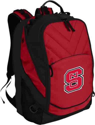 Vista 8 de Broad Bay Mochila NC State Wolfpack, Negro- gris, Mochila Nc State Official NC State Wolfpack Logo, Padded Laptop Computer Section, Premium 600
