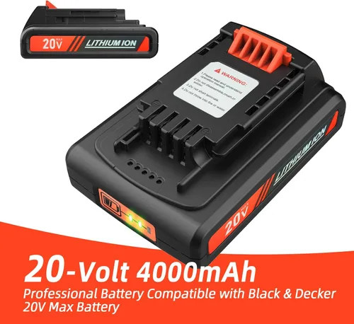 Vista 4 de Batería de repuesto LBXR20 de 20 V Max 4.0Ah para Black and Decker LBXR2520 LBXR2020 LBX20 LB2X4020 LB2X3020 y compatible con LCC221 LST522 LST201