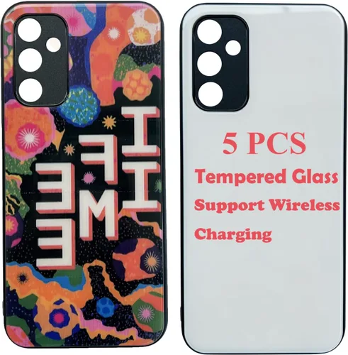 Vista 11 de JUSTRY 5 fundas para teléfono de sublimación compatibles con Samsung Galaxy S20 Plus, vidrio templado, fácil de sublimar, bricolaje, 2 en 1, goma