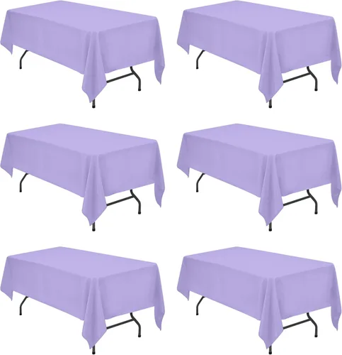 Vista 112 de BRILLMAX - Manteles para mesa rectangular de 6 pies, tela de lino de poliéster, lavable, para boda, recepción, banquete, fiesta de cumpleaños, 60 x