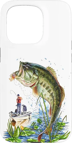 Vista 14 de Fishing Graphic Large Mouth Bass Fish - Fisherman Case for iPhone 17