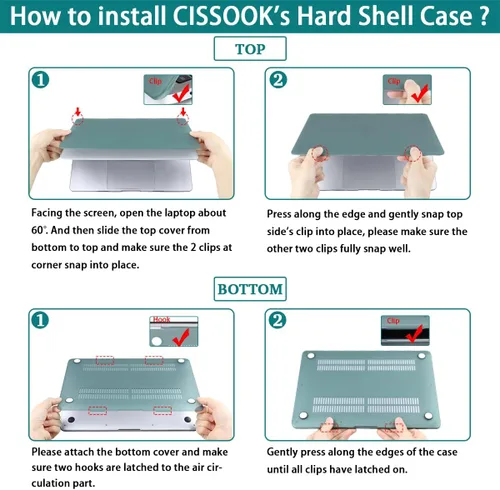 Vista 7 de CISSOOK Funda verde aguacate para MacBook Pro de 16 pulgadas 2021 2023 Release M3 A2991 M2 A2780 M1 A2485 Pro/Max Chip, carcasa rígida de plástico