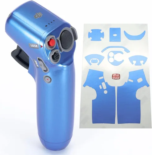 Vista 8 de WRAPGRADE Skin compatible con DJI FPV Controlador de movimiento (azul caribeño)