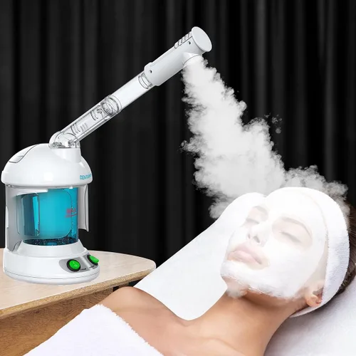 Vista 3 de DENFANY Vaporizador de pelo, vaporizador 2 en 1 para cabello y cara con UV y ozono, humidificador facial y sistema de pulverización hidratante