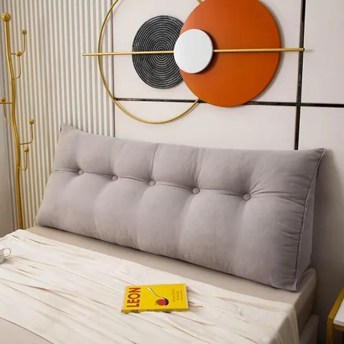 Vista 10 de Almohada de cabecera de cuña para reposo en cama, almohada de lectura, almohadas triangulares, almohadas de cuña para cabecero triangular, relleno