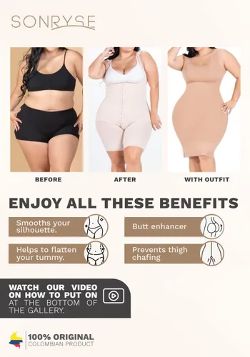 Vista 5 de Sonryse Faja Colombianas Post Surgery Compression Garment Stage 2 Fajas Reductoras y Moldeadoras
