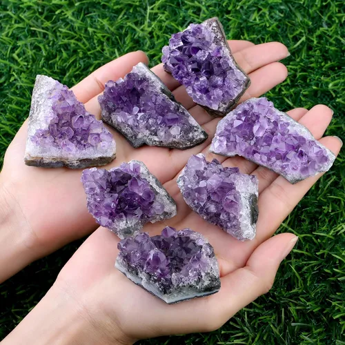 Vista 3 de ZHIYUXI Cristales y Piedras, Conjunto de Cristales, Geoda, Piedras Preciosas, Roca Natural, Protección, Cristal Crudo, Energía de Equilibrio, Reiki