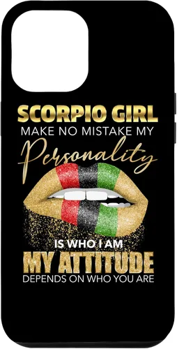 Vista 26 de Scorpio Girl - Funda para iPhone 17, diseño de labios fundidos, color negro