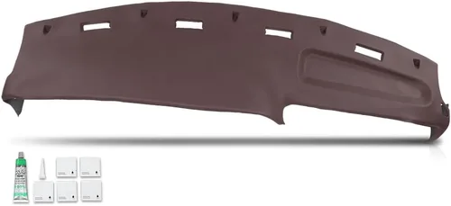 Vista 14 de PIT66 TPE Funda para salpicadero, Panel de tablero, Compatible con camioneta Dodge Ram 1500, 2500, 3500, 1994-1997, Marrón Flexible brown TPE Ram