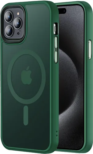 Vista 59 de Tigowos Funda magnética para iPhone 15, resistente a las caídas, sensación de piel mate, a prueba de golpes, ajuste delgado para iPhone 15, negro