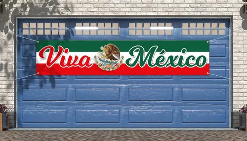 Vista 4 de Nepnuser Viva - Cartel de valla de México, decoración mexicana, Día de la Independencia, 16 de septiembre, cartel de jardín para patio delantero