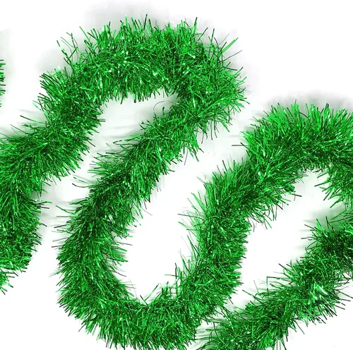 Vista 11 de Allgala Guirnalda de oropel negro, guirnalda de oropel metálica de 50 pies para árbol de Navidad, decoración para árbol festivo, barandilla