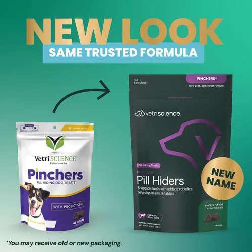 Vista 2 de VetriScience Pinchers extra grandes, píldoras masticables no grasosas con probióticos para perros, píldoras de disfraz, cápsulas y tabletas, salud