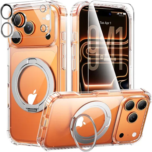 Vista 15 de Soporte de anillo de 360° para iPhone 18 Pro, transparente