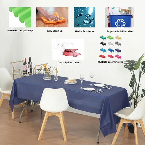 Vista 77 de Evershine - Mantel de plástico resistente (reutilizable, 12 unidades)