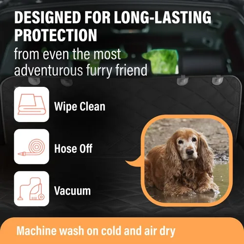 Vista 6 de Active Pets Forro de carga para perros, funda antideslizante duradera para asiento de vehículo, protege contra la suciedad y el pelaje, forro