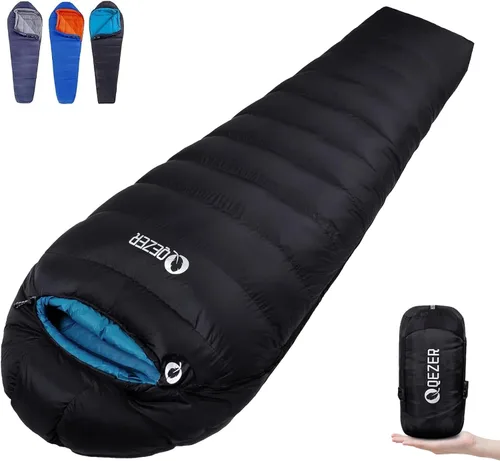 Vista 9 de Down Sleeping Bag for Adults, 0°F 10°F 15°F 20°F 600 Fill Power Mummy Lightweight Compact Cold and Warm Weather Backpacking Sleeping Bag for Camping