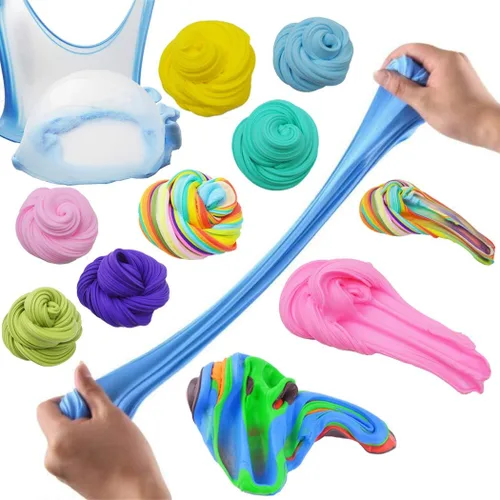 Vista 7 de Paquete de 36 mini kit de limo de mantequilla con divertidos dijes de frutas, súper suave y antiadherente, regalos de fiesta de cumpleaños