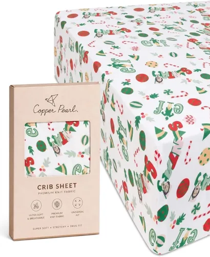 Vista 110 de Copper Pearl: Sábanas de punto prémium para cuna de bebé para niños y niñas, transpirables y suaves, sábanas ajustables para colchones estándar