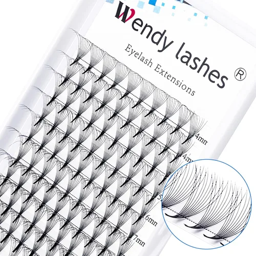 Vista 10 de Racimos de pestañas 60D/80D, extensiones de pestañas DIY, pestañas rizadas D, racimos de pestañas esponjosas, longitud mixta 12-16 mm, racimos