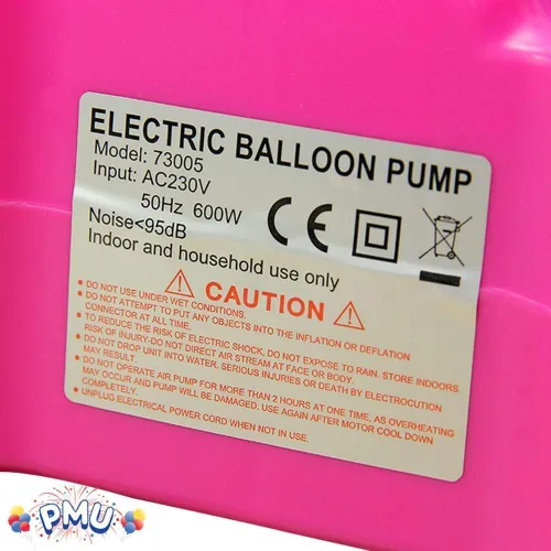 Vista 2 de PMU Electric Balloon Inflator Pump 120V, Premium Dual Nozzle Air Blower for Latex Balloons, Party Decorations, Birthdays & Events