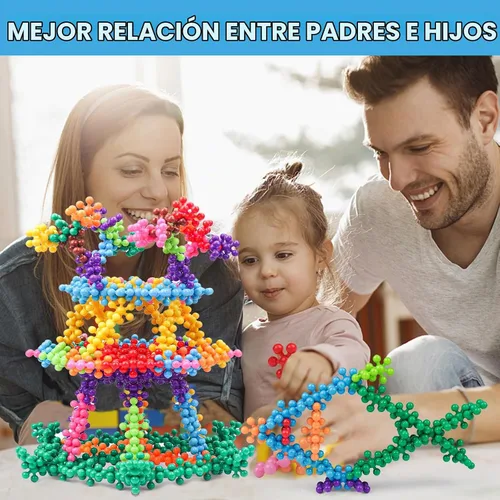 Vista 6 de NEOACT - 200 bloques de construcción para niños, juguetes educativos de construcción Interlocking Plastic Connect Block Manipulatives for