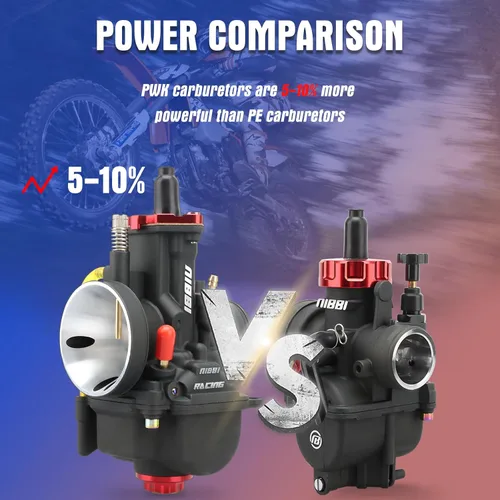 Vista 6 de NIBBI Carburador PWK de 24 mm con carburador Jets, Compatible con 125 cc-150 cc YAMAHA KAWASAKI SUZUKI Apollo SSR TTR SYM TAOTAO ATV, moto de cross