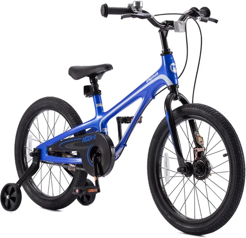 Vista 14 de RoyalBaby Bicicleta para niños, ligera de aleación de magnesio de 16/18 pulgadas, para niños y niñas de 4 a 9 años, ruedas de entrenamiento