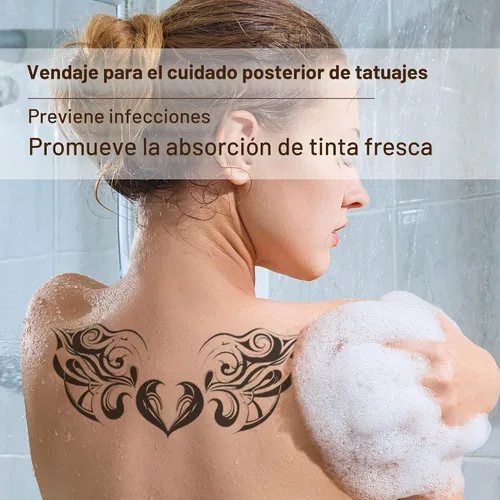 Vista 5 de LotFancy Vendaje de cuidado posterior del tatuaje, rollo de 2 "x 13 yardas