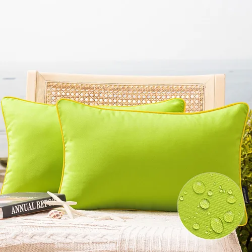 Vista 57 de Phantoscope - Juego de 2 fundas de almohada y cojín cuadradas decorativas, impermeables, para intemperie, sofás, carpas, 18 x 18 pulgadas