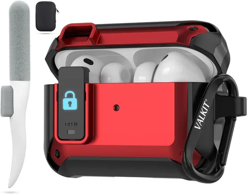 Vista 16 de for Airpods Pro 2 Case Cover with Magnetic Lock Lid, Black