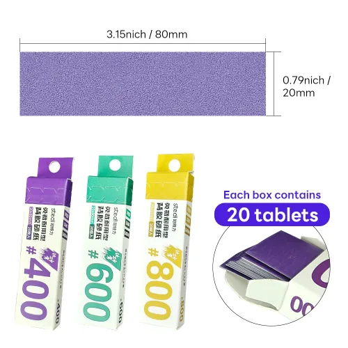 Vista 3 de stedi Hobby Model Tools Papel de lija adhesivo # 400 # 600 # 800 (60PCS)