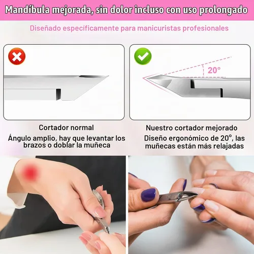 Vista 5 de Diesisa Cortadora de cutículas, mandíbula extremadamente afilada Rosa