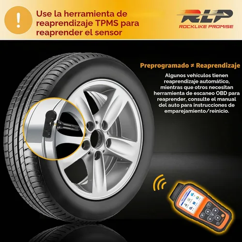 Vista 3 de TPMS Sensor de presión de neumáticos TPMS Sensores Set de 4 315 MHz compatibles con Ford Lincoln Mercury Reemplaza DE8T-1A180-AA 9L3Z-1A189-A