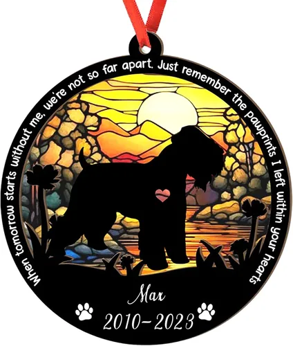 Vista 75 de Adorno personalizado para atrapasoles de sabueso afgano, adorno de Navidad de sabueso afgano – Regalo para perro amante, sabueso afgano