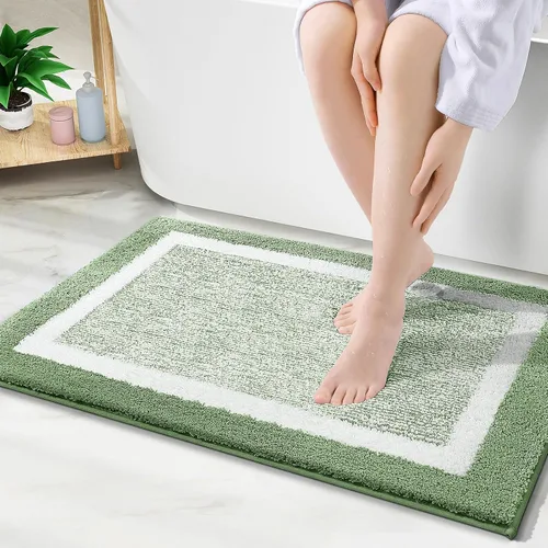 Vista 24 de OLANLY Alfombras de baño 24x16, tapetes de baño extra suaves y absorbentes de microfibra, antideslizantes, lavables a máquina, secan rápido