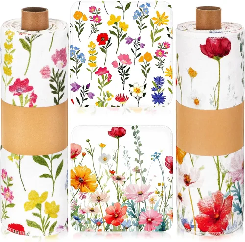 Vista 29 de Redbaker 50 piezas de toallas de papel reutilizables, paños de algodón reutilizables sin papel, toallas de papel absorbentes lavables