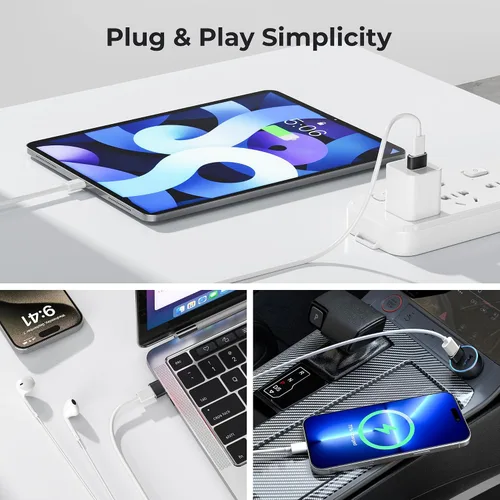 Vista 6 de FLYHANA Adaptador de cámara USB, USB 3.0 OTG Cable Interfaz, Soporte USB Hub Reader, Flash Drive, Controlador de teclado MIDI, hasta 500mAh, ET9