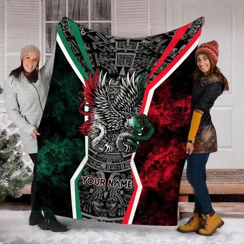 Vista 14 de Manta de México personalizada con nombre para hombres y mujeres, manta personalizada con bandera de México, manta de bandera mexicana, regalo