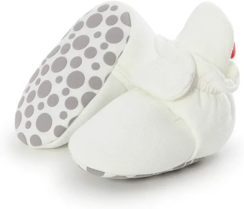 Vista 72 de Botines de forro polar para bebés, niños y niñas, pantuflas antideslizantes con agarre suave, zapatos de calcetín para recién nacidos, cuna