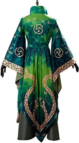 Vista 3 de Disfraz de Winifred Sanderson para mujer, vestido de Mary Sarah Sanderson, para adulto, camiseta de cosplay de bruja, talla grande, traje