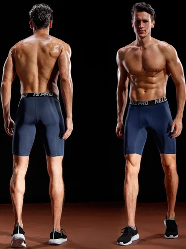 Vista 16 de NELEUS Paquete de 3 pantalones cortos de compresión para hombre